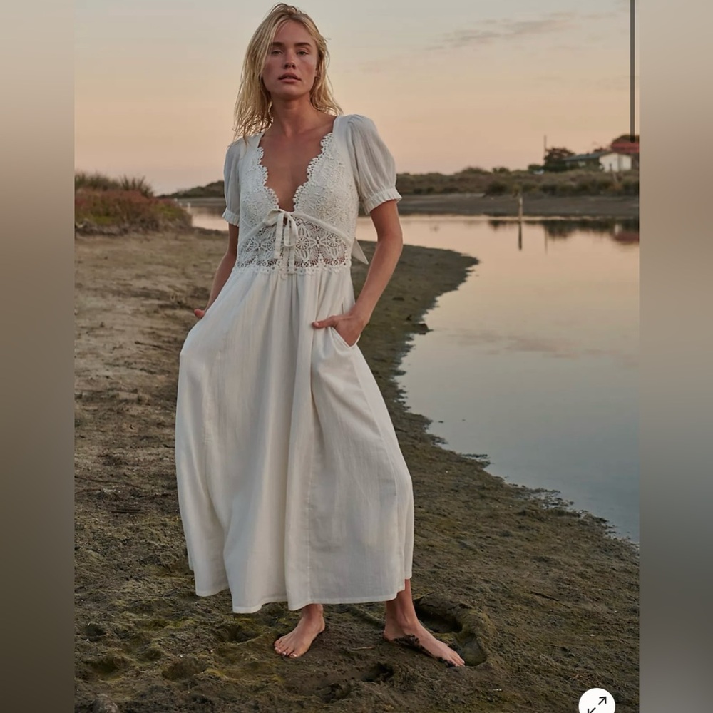 Free People All You Need is Lace Midi Dress